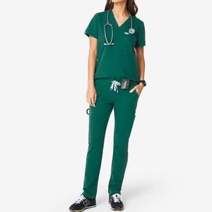 Figs hunter green scrubs set